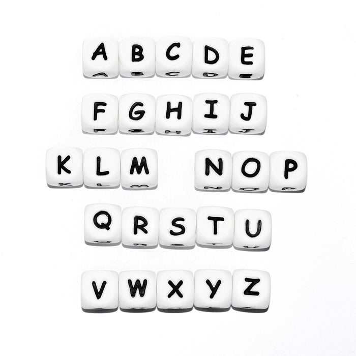 Wholesale DIY Alphabet Beads Tetrache Food Grade Pacifier Chain MOQ≥50 JDC-DIY-HeS002