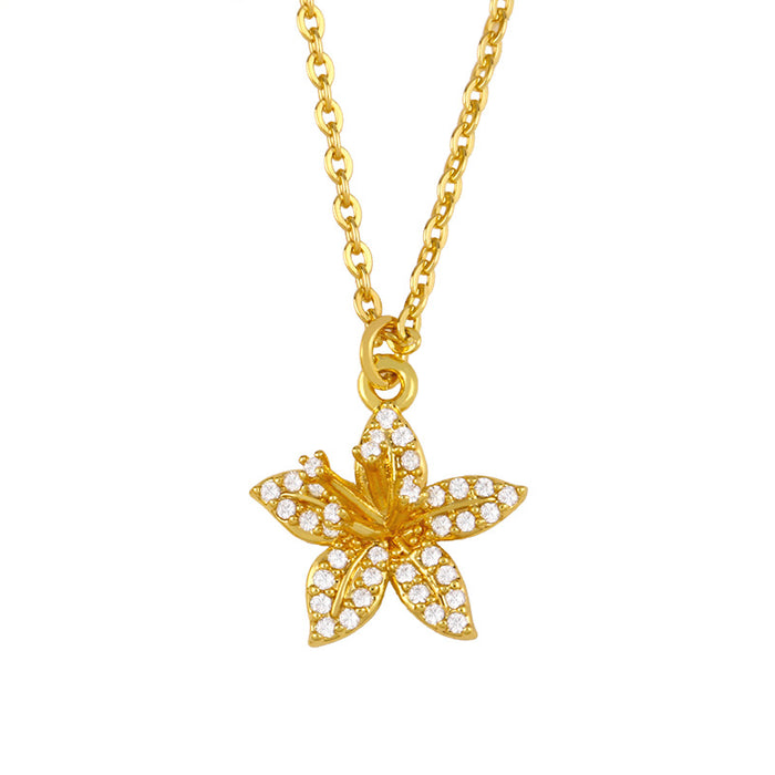 Jewelry WholesaleWholesale personalized flower 18K Gold Necklace JDC-NE-AS569 Necklaces 翱昇 %variant_option1% %variant_option2% %variant_option3%  Factory Price JoyasDeChina Joyas De China