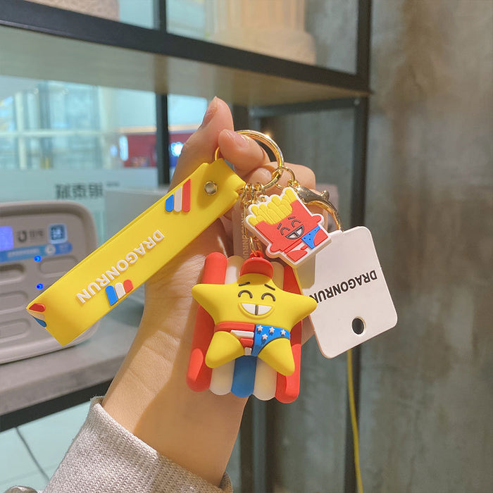 Jewelry WholesaleWholesale cute french fries doll student bag keychain JDC-KC-MSi009 Keychains 妙思 %variant_option1% %variant_option2% %variant_option3%  Factory Price JoyasDeChina Joyas De China