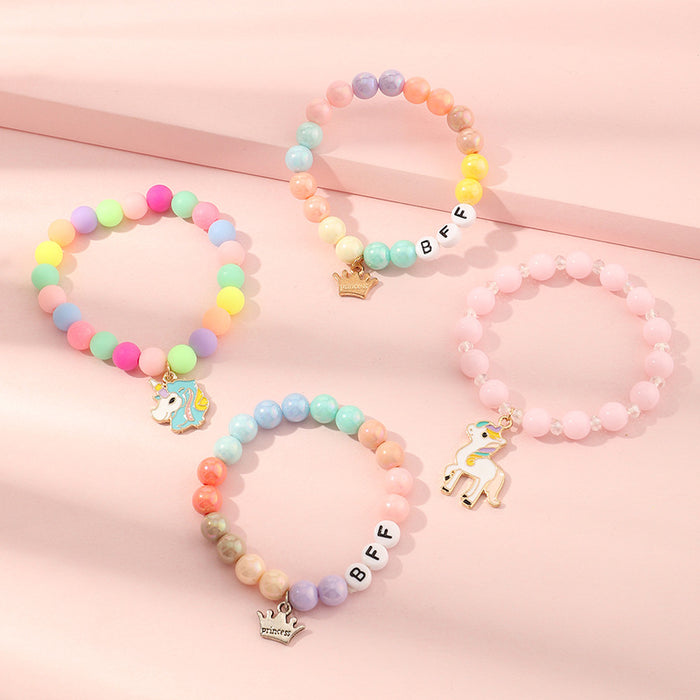 Jewelry WholesaleWholesale Kids Acrylic Colorful Beaded Jewelry JDC-BT-YueS003 Bracelet 悦珊 %variant_option1% %variant_option2% %variant_option3%  Factory Price JoyasDeChina Joyas De China