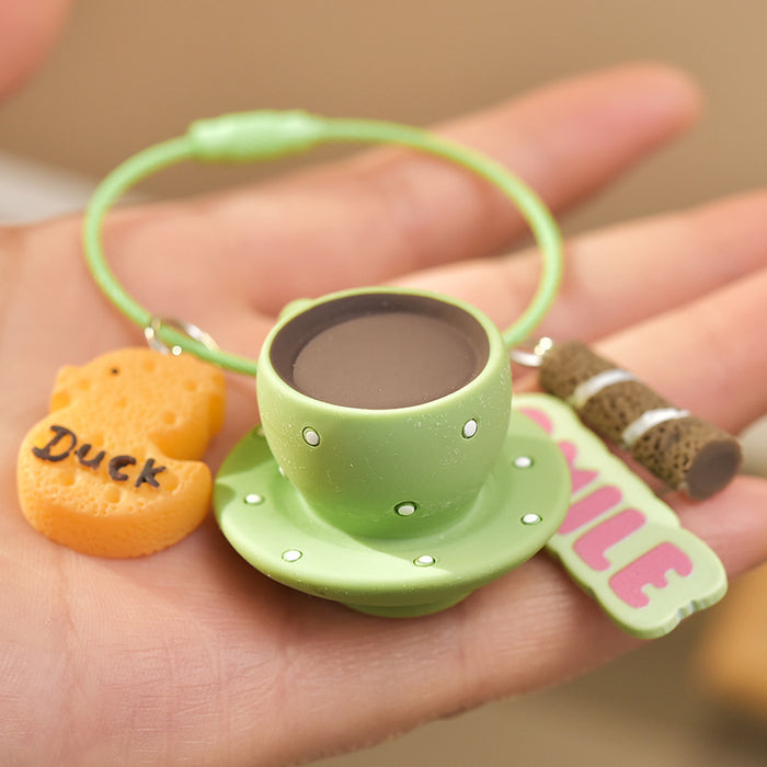 Wholesale Cute Coffee Cup Resin Keychain JDC-KC-WAN026