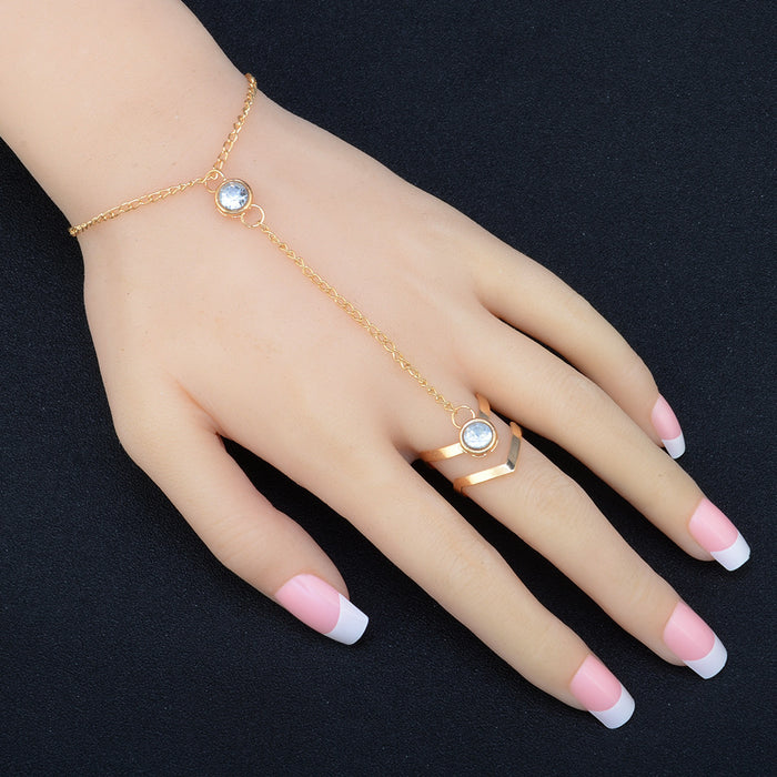 Wholesale Rings Alloy Rhinestone Hollow Finger Chain Sleeve Chain JDC-RS-ZhongY004