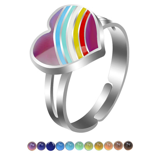 Jewelry WholesaleWholesale LGBT Pride Day Thermochromic Alloy Ring JDC-RS-LanA004 Rings 蓝昂 %variant_option1% %variant_option2% %variant_option3%  Factory Price JoyasDeChina Joyas De China