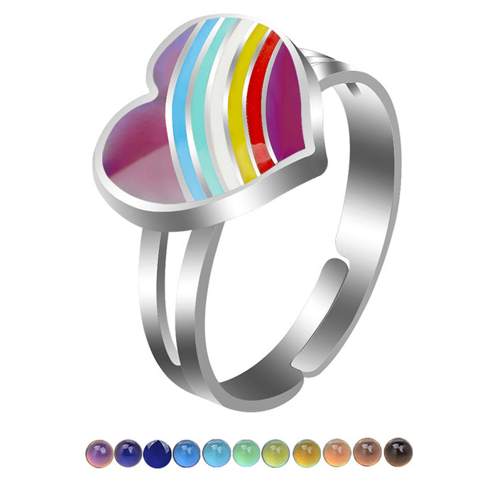 Jewelry WholesaleWholesale LGBT Pride Day Thermochromic Alloy Ring JDC-RS-LanA004 Rings 蓝昂 %variant_option1% %variant_option2% %variant_option3%  Factory Price JoyasDeChina Joyas De China