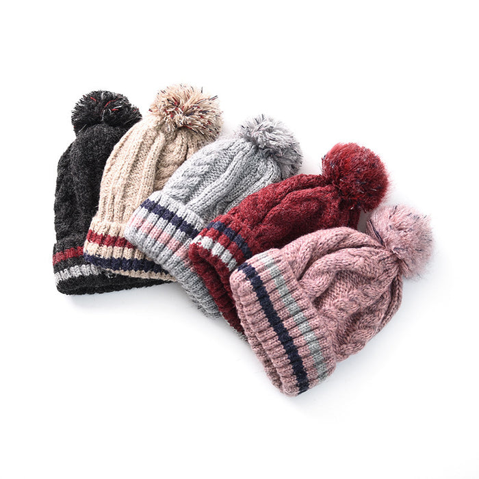 Wholesale Hat Wool Hemp Pattern Warm Outdoor Knitted Hat MOQ≥3 JDC-FH-XiangE001