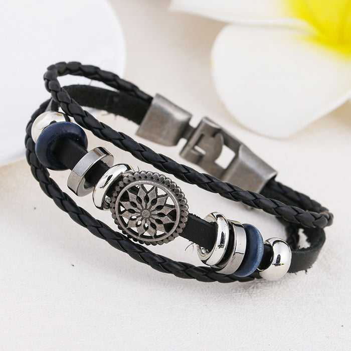 Wholesale Personality European and American Turquoise Blue Eyes Men's Bracelet JDC-BT-LvY001