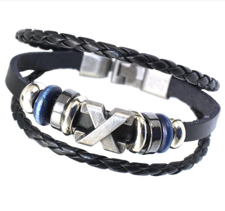 Wholesale Personality European and American Turquoise Blue Eyes Men's Bracelet JDC-BT-LvY001