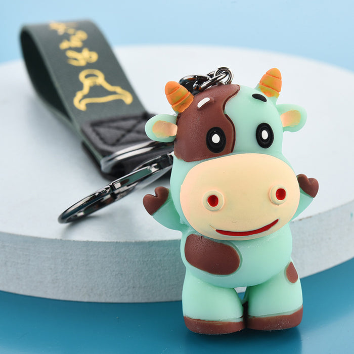 Wholesale Keychains PVC Hardware Cartoon Cute Cow(M) JDC-KC-WAN052