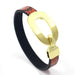 Jewelry WholesaleWholesale Snake Pattern New Single Circle PU Leather Hook Buckle Bracelet MOQ≥2 JDC-BT-KN005 Bracelet 酷牛 %variant_option1% %variant_option2% %variant_option3%  Factory Price JoyasDeChina Joyas De China