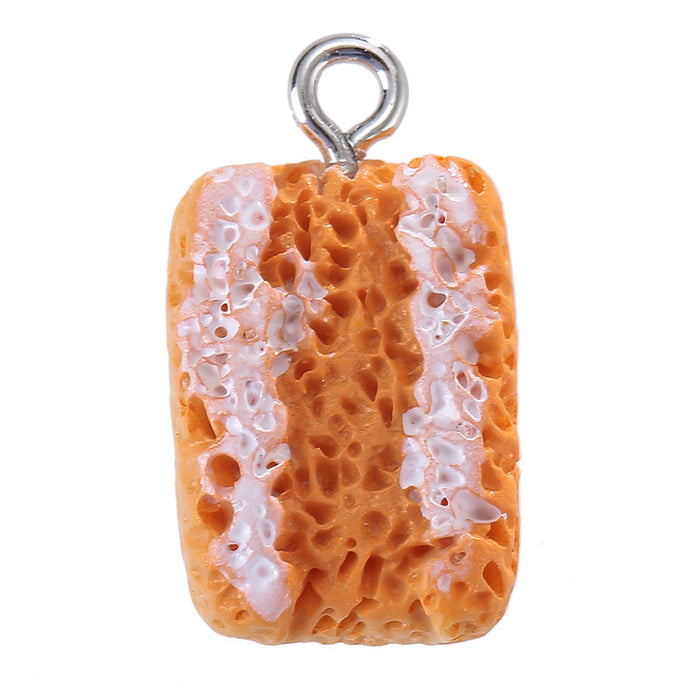 Wholesale Resin Simulation Baking Cake Bread DIY Handmade Ornaments 10 pcs JDC-DIY-Jingy002