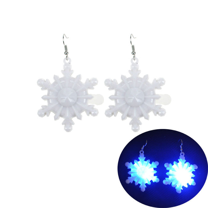 Wholesale Earrings Plastic Christmas Party LED Lights Glow JDC-ES-HSA001