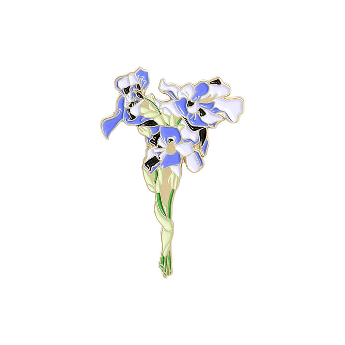 Wholesale jewelry brooches Van Gogh's sunflower and iris brocon clothing JDC-BC-QiH004