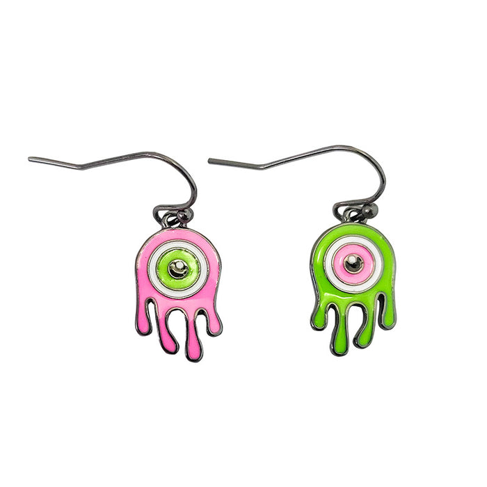 Wholesale Earrings Alloy Ceramic Asymmetric Candy Color Eyes MOQ≥2 JDC-ES-Xinai001