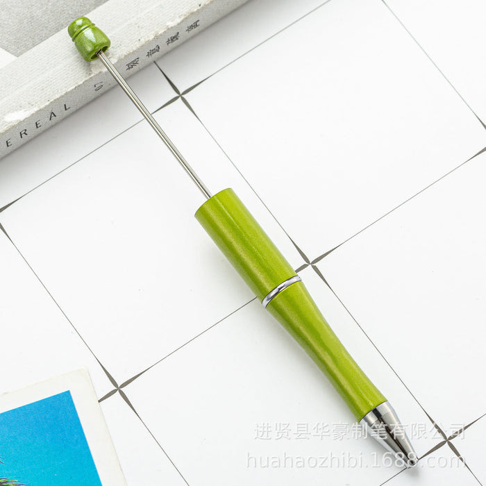 Wholesale beaded plastic ballpoint pen JDC-BP-Huah005