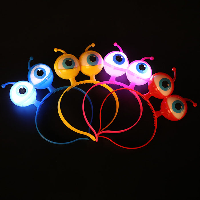 Wholesale Headband Plastic Glowing Big Eyes Alien LED MOQ≥5 JDC-HD-BenY001