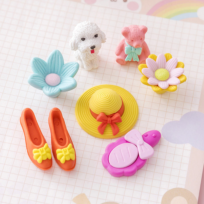 Wholesale cute assembled eraser suction card pack JDC-EAR-XuF004