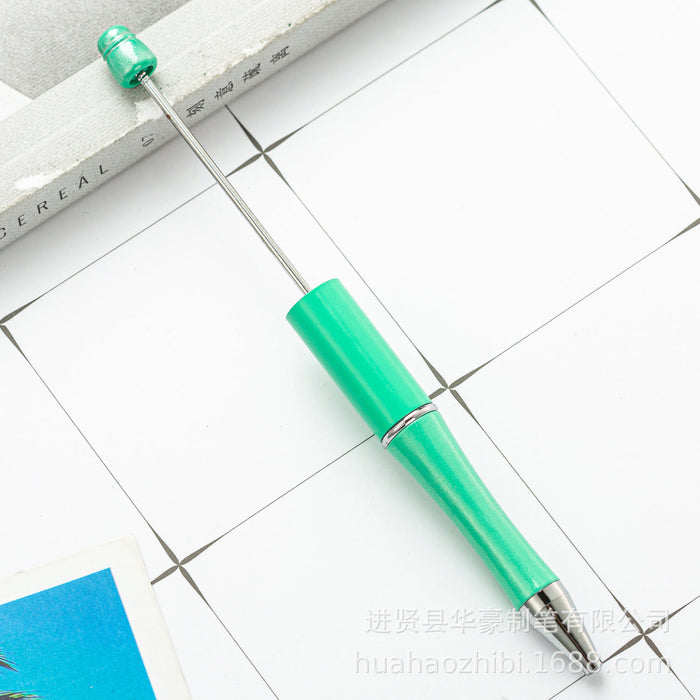 Wholesale beaded plastic ballpoint pen JDC-BP-Huah005