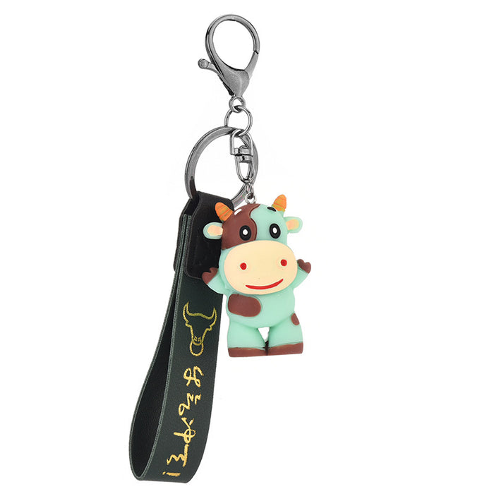 Wholesale Keychains PVC Hardware Cartoon Cute Cow(M) JDC-KC-WAN052