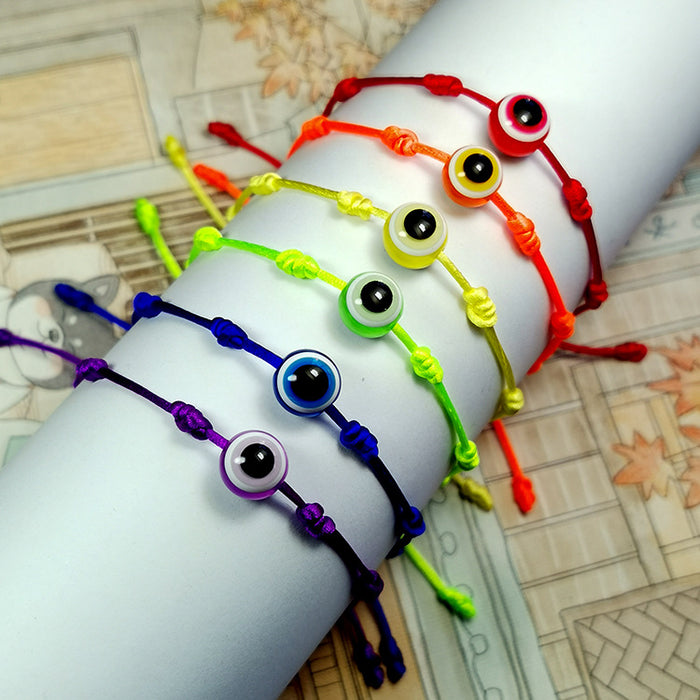 Wholesale Jewelry Woven Turkey Blue Eyes Red String Eye Bracelet Bracelet MOQ≥2 JDC-BT-HaoL010