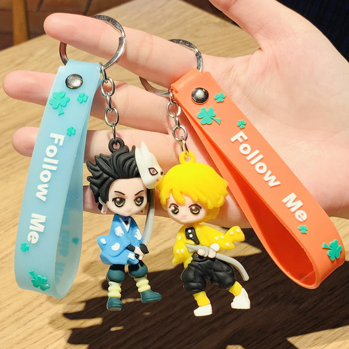 Jewelry WholesaleWholesale keychain Tanjiro keychain cartoon bag pendant (M) JDC-KC-PLei003 Keychains 鹏磊 %variant_option1% %variant_option2% %variant_option3%  Factory Price JoyasDeChina Joyas De China