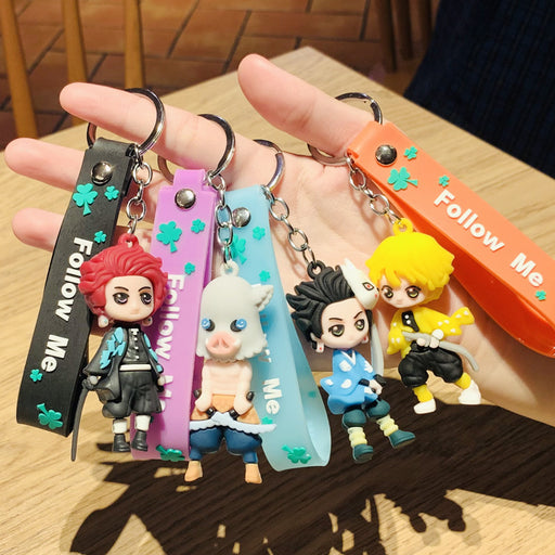 Jewelry WholesaleWholesale keychain Tanjiro keychain cartoon bag pendant (M) JDC-KC-PLei003 Keychains 鹏磊 %variant_option1% %variant_option2% %variant_option3%  Factory Price JoyasDeChina Joyas De China