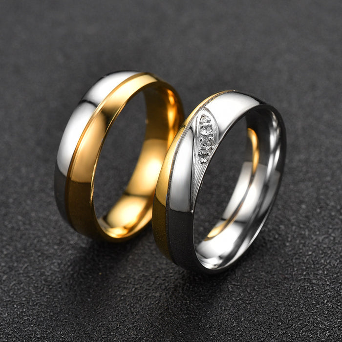 Wholesale Ring Stainless Steel Couple JDC-RS-DaiH002