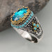 Jewelry WholesaleWholesale Sapphire Turquoise Diamond Metal Ring JDC-RS-RongY004 Rings 荣钰 %variant_option1% %variant_option2% %variant_option3%  Factory Price JoyasDeChina Joyas De China