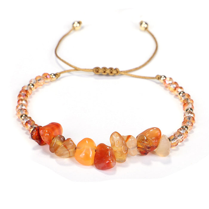 Wholesale Bracelet Stone Color Irregular Gravel Rice Bead Mixed Bracelet MOQ≥3 JDC-BT-QiuX031