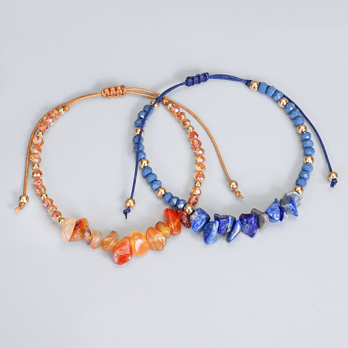 Wholesale Bracelet Stone Color Irregular Gravel Rice Bead Mixed Bracelet MOQ≥3 JDC-BT-QiuX031