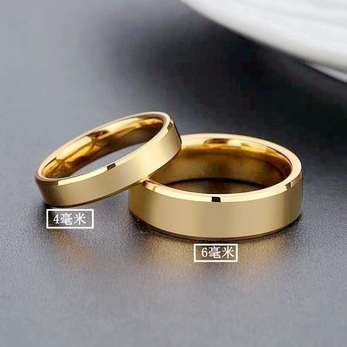 Wholesale Rings Stainless Steel 18K Gold Glossy Couple JDC-RS-DingC026