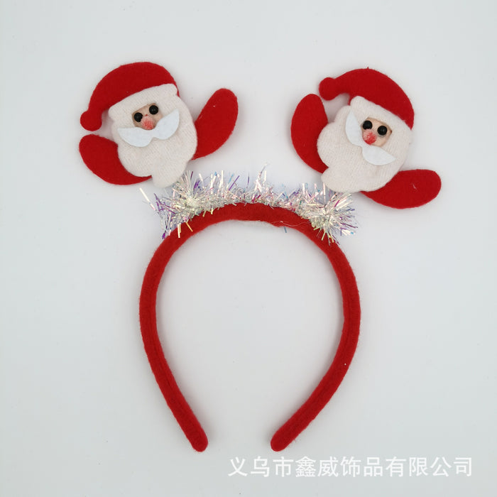 Wholesale Headband Fabric Christmas Snowman Santa MOQ≥2 JDC-HD-XinW007