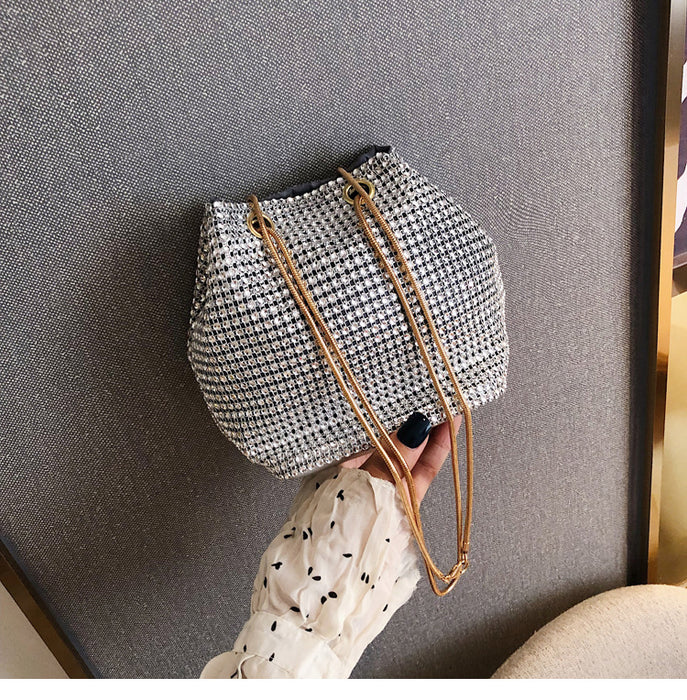 Wholesale Handbag Rhinestone Super Flash Diamond Chain Bucket Bag Diagonal JDC-HB-JYD005