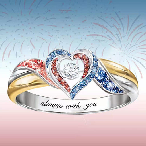 Jewelry WholesaleWholesale Heart Shaped Diamond Alloy Rings MOQ≥2 JDC-RS-HaoJ001 Rings 豪捷 %variant_option1% %variant_option2% %variant_option3%  Factory Price JoyasDeChina Joyas De China