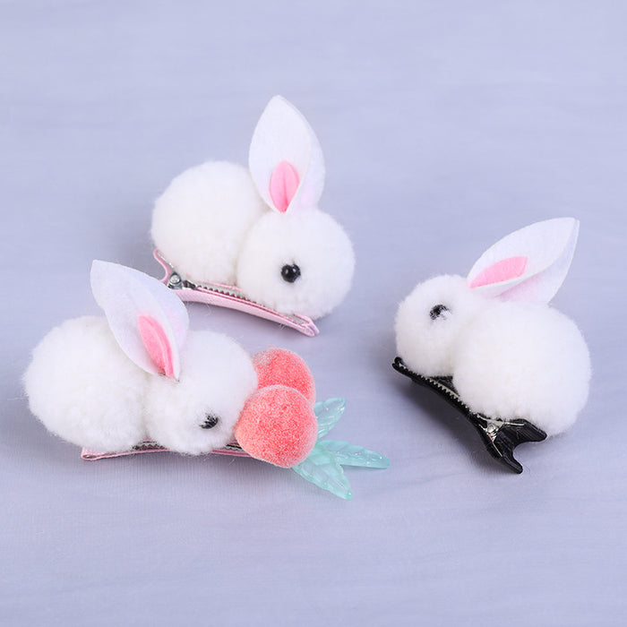 Wholesale Plush Hair Clips Rabbit Children JDC-HC-ZanNiang004