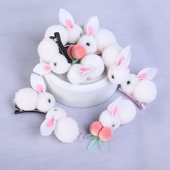 Wholesale Plush Hair Clips Rabbit Children JDC-HC-ZanNiang004