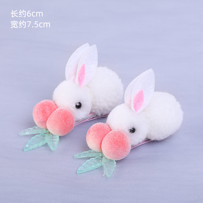 Wholesale Plush Hair Clips Rabbit Children JDC-HC-ZanNiang004