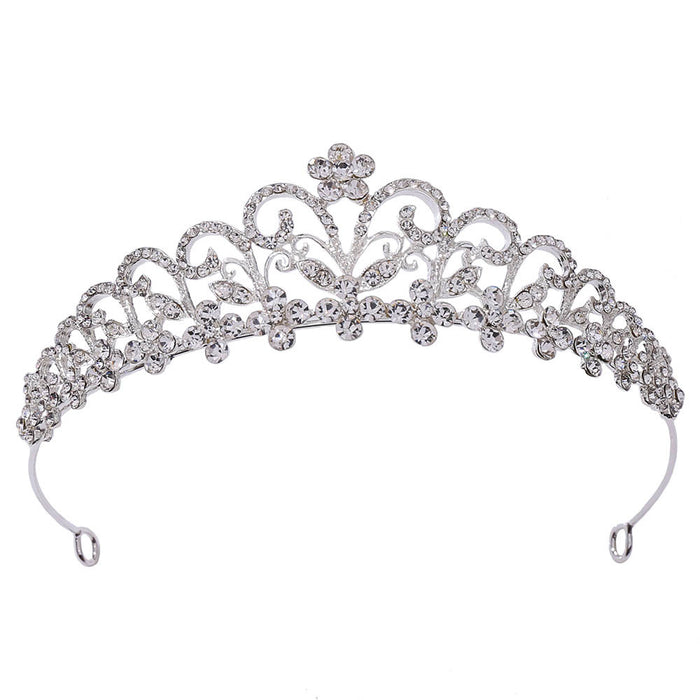 Jewelry WholesaleWholesale Bridal Crown Flower Rhinestone Alloy Headband JDC-HD-ZuanG001 Headband 钻岗 %variant_option1% %variant_option2% %variant_option3%  Factory Price JoyasDeChina Joyas De China