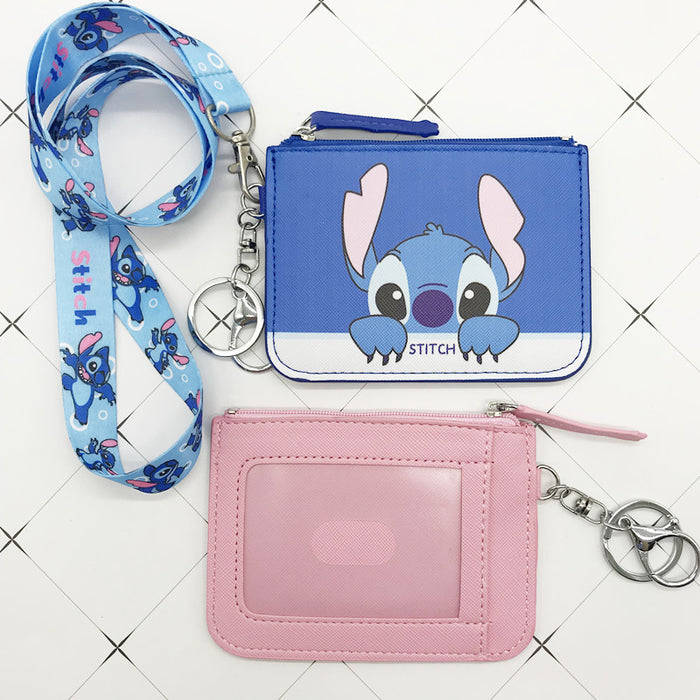 Jewelry WholesaleWholesale PU Coin Purse Card Holder With Keychain Lanyard JDC-WT-YaLL008 Wallet 娅蕾拉 %variant_option1% %variant_option2% %variant_option3%  Factory Price JoyasDeChina Joyas De China