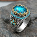 Jewelry WholesaleWholesale Sapphire Turquoise Diamond Metal Ring JDC-RS-RongY004 Rings 荣钰 %variant_option1% %variant_option2% %variant_option3%  Factory Price JoyasDeChina Joyas De China