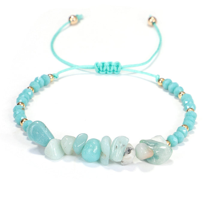 Wholesale Bracelet Stone Color Irregular Gravel Rice Bead Mixed Bracelet MOQ≥3 JDC-BT-QiuX031