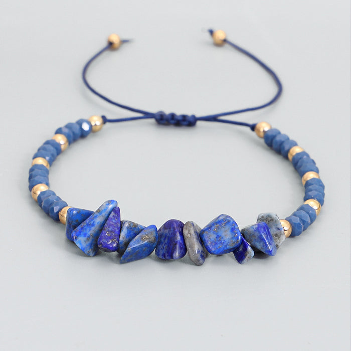 Wholesale Bracelet Stone Color Irregular Gravel Rice Bead Mixed Bracelet MOQ≥3 JDC-BT-QiuX031