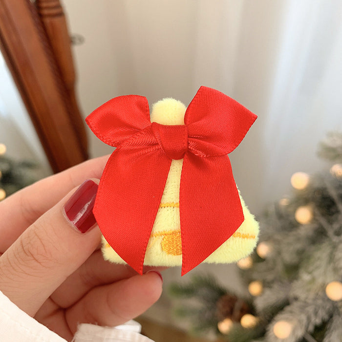 Wholesale Hair Clips Dual Purpose Christmas Hairpin Brooch Cartoon Plush MOQ≥2 JDC-HC-HEMA003