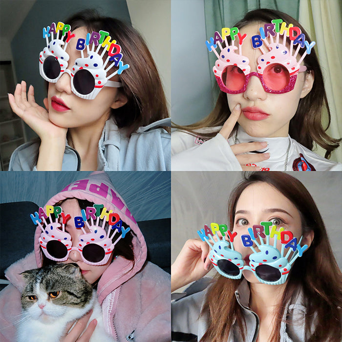 Jewelry WholesaleWholesale funny cake birthday sunglasses JDC-SG-MingK006 Sun Glasses 明可 %variant_option1% %variant_option2% %variant_option3%  Factory Price JoyasDeChina Joyas De China