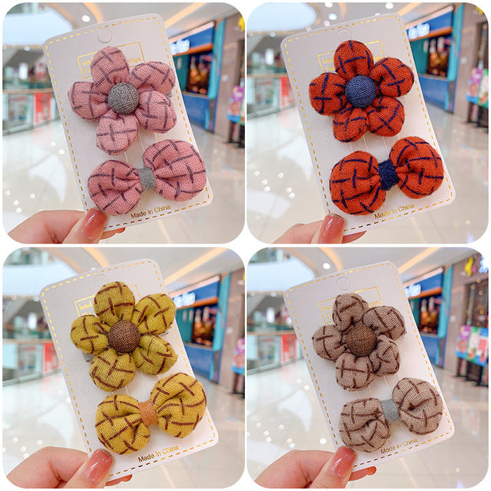 Jewelry WholesaleWholesale Children's Flower Hairpin Bow Hairpin Set MOQ≥2 JDC-HS-LXi002 Hair Scrunchies 林夕 %variant_option1% %variant_option2% %variant_option3%  Factory Price JoyasDeChina Joyas De China