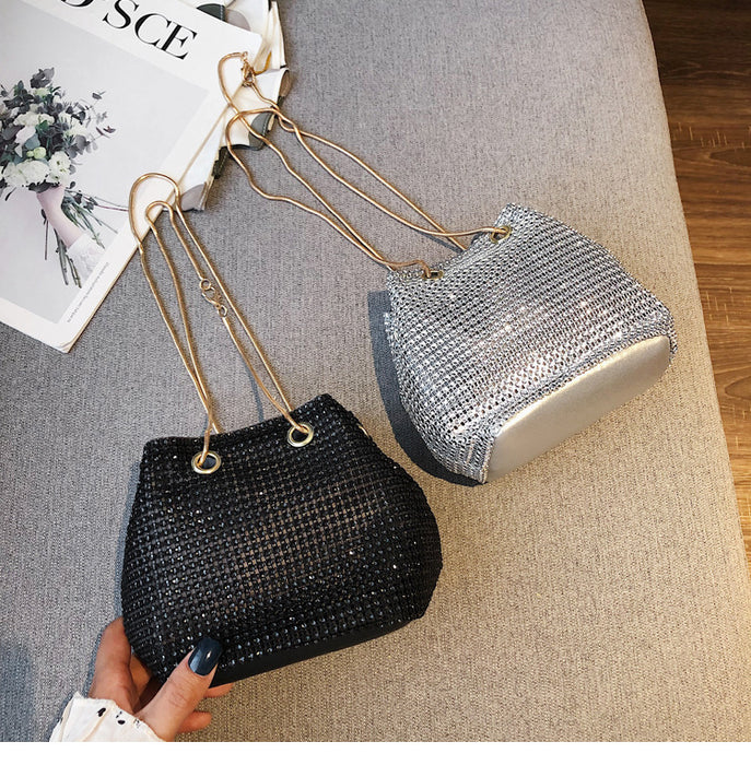 Wholesale Handbag Rhinestone Super Flash Diamond Chain Bucket Bag Diagonal JDC-HB-JYD005