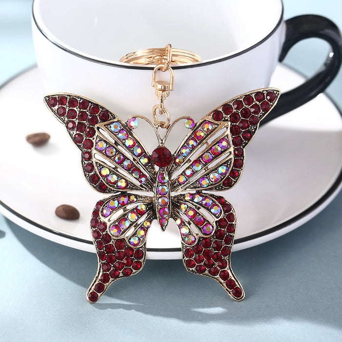 Jewelry WholesaleWholesale Color Rhinestone Hollow Butterfly Alloy Keychain MOQ≥2 JDC-KC-ChaoK001 Keychains 超凯 %variant_option1% %variant_option2% %variant_option3%  Factory Price JoyasDeChina Joyas De China