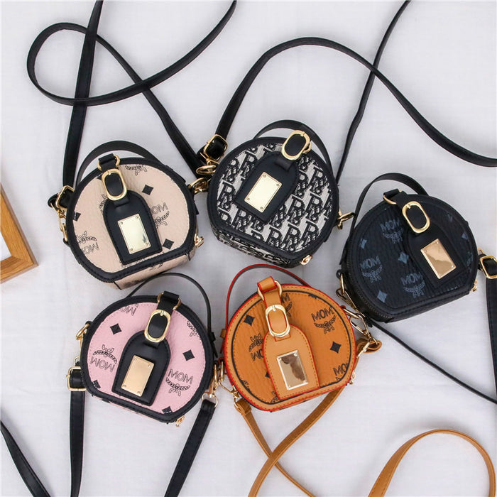 Wholesale PU Children's Shoulder Crossbody Bag Printed Small Round Bag JDC-SD-DaJu001