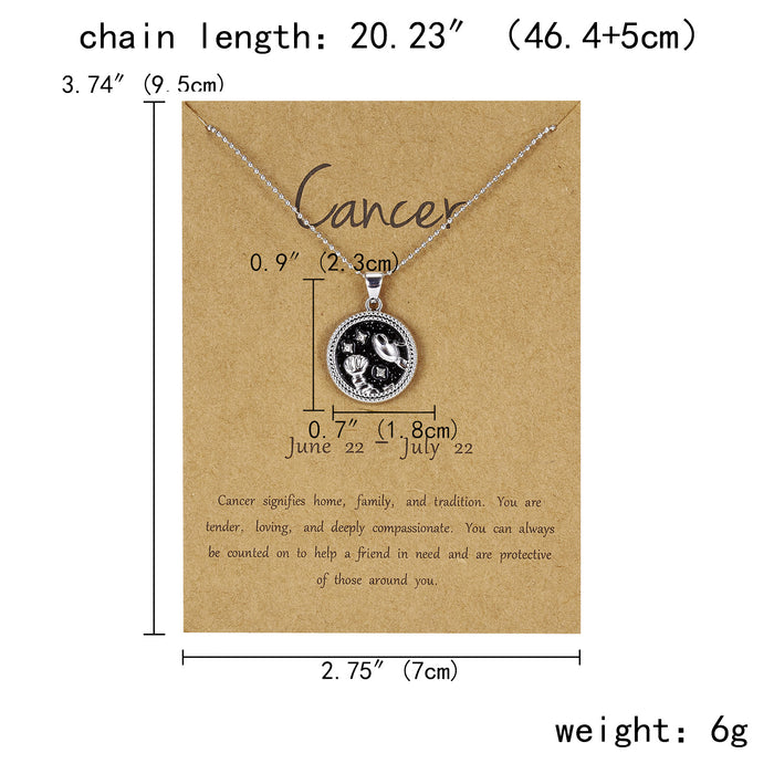 Jewelry WholesaleWholesale zodiac sign paper card necklace JDC-NE-YinH024 Necklaces 颖皓 %variant_option1% %variant_option2% %variant_option3%  Factory Price JoyasDeChina Joyas De China