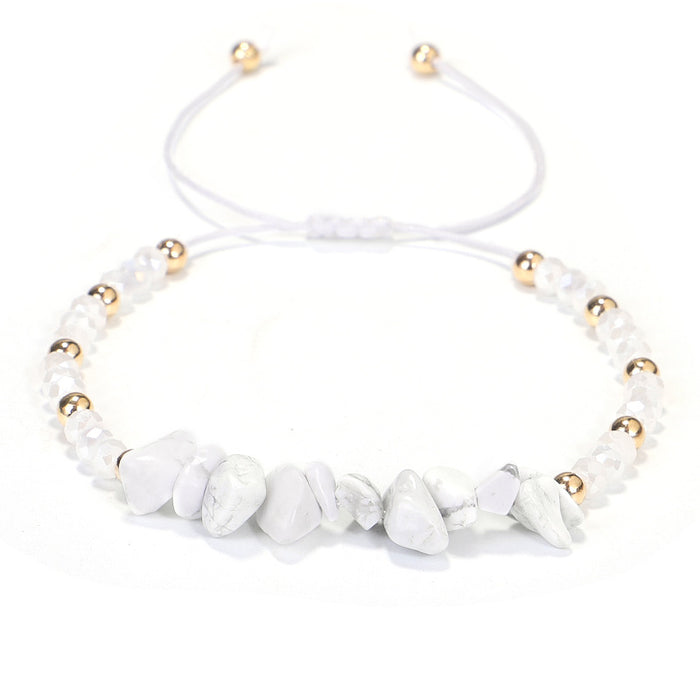 Wholesale Bracelet Stone Color Irregular Gravel Rice Bead Mixed Bracelet MOQ≥3 JDC-BT-QiuX031