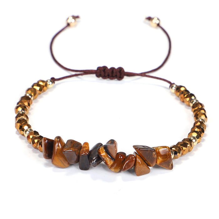 Wholesale Bracelet Stone Color Irregular Gravel Rice Bead Mixed Bracelet MOQ≥3 JDC-BT-QiuX031